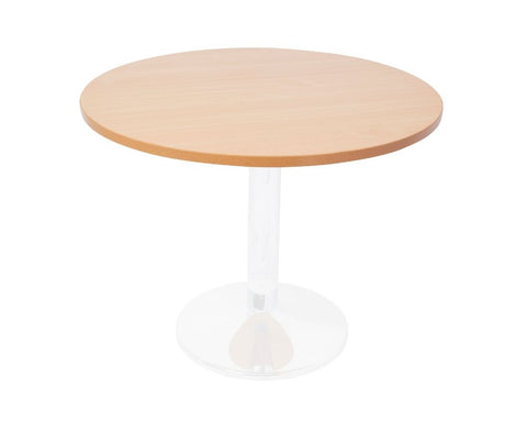 Rapidline Round Meeting Table Disc Base White / Beech Meeting Tables Dunn Furniture - Online Office Furniture for Brisbane Sydney Melbourne Canberra Adelaide