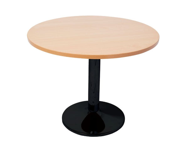 Rapidline Round Meeting Table Disc Base Beech / Black Meeting Tables Dunn Furniture - Online Office Furniture for Brisbane Sydney Melbourne Canberra Adelaide