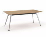 OLG Team Meeting Table Beech With Polished Alloy Frame Meeting Tables Dunn Furniture - Online Office Furniture for Brisbane Sydney Melbourne Canberra Adelaide