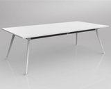 OLG Team Meeting Table White With White Frame Meeting Tables Dunn Furniture - Online Office Furniture for Brisbane Sydney Melbourne Canberra Adelaide