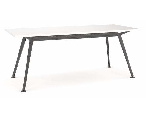 OLG Team Meeting Table White With Black Frame Meeting Tables Dunn Furniture - Online Office Furniture for Brisbane Sydney Melbourne Canberra Adelaide