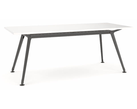 OLG Team Meeting Table White With Black Frame Meeting Tables Dunn Furniture - Online Office Furniture for Brisbane Sydney Melbourne Canberra Adelaide