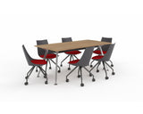 OLG Team Meeting Table Beech With Polished Alloy Frame Meeting Tables Dunn Furniture - Online Office Furniture for Brisbane Sydney Melbourne Canberra Adelaide
