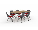OLG Team Meeting Table Beech With White Frame Meeting Tables Dunn Furniture - Online Office Furniture for Brisbane Sydney Melbourne Canberra Adelaide