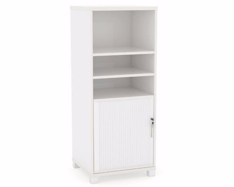 OLG Anvil Tower Bookcase with 1 Tambour Insert Storage Units Dunn Furniture - Online Office Furniture for Brisbane Sydney Melbourne Canberra Adelaide