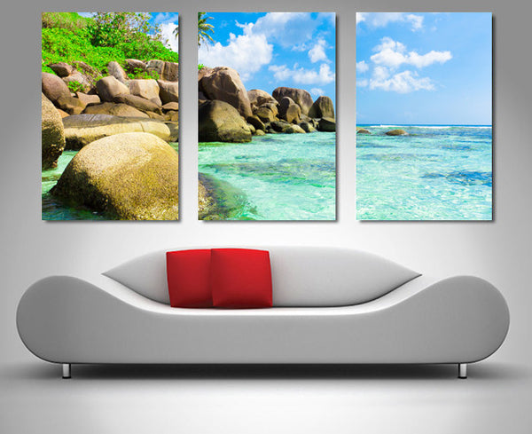 Tropical Paradise Triptych 3 Piece Wall Art 3 Piece Wall Art Dunn Furniture - Online Office Furniture for Brisbane Sydney Melbourne Canberra Adelaide