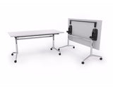 OLG Uni Flip Table White With Chrome Frame Meeting Tables Dunn Furniture - Online Office Furniture for Brisbane Sydney Melbourne Canberra Adelaide