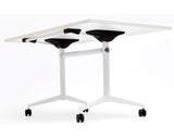 OLG Uni Flip Table White With White Frame Meeting Tables Dunn Furniture - Online Office Furniture for Brisbane Sydney Melbourne Canberra Adelaide