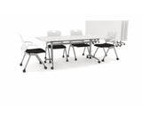 OLG Uni Flip Table White With Chrome Frame Meeting Tables Dunn Furniture - Online Office Furniture for Brisbane Sydney Melbourne Canberra Adelaide