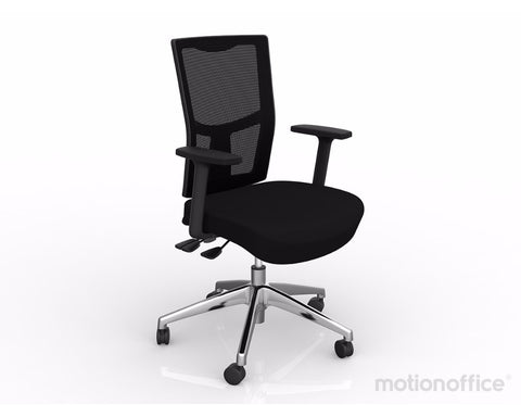 OLG Urban Mesh Chair Alloy Base Black With Height Adjustable Arms Executive Chairs Dunn Furniture - Online Office Furniture for Brisbane Sydney Melbourne Canberra Adelaide