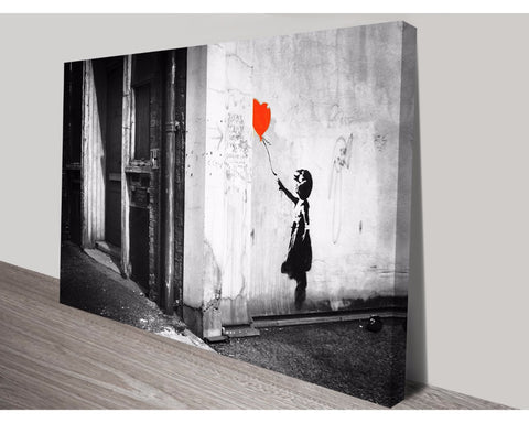 Balloon Girl Black & White By Banksy Wall Art Banksy Dunn Furniture - Online Office Furniture for Brisbane Sydney Melbourne Canberra Adelaide