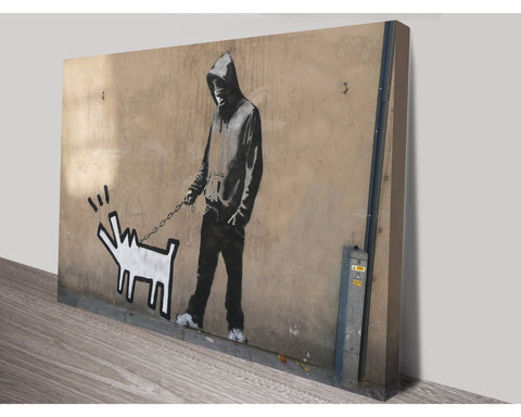 Dog Walker By Banksy Wall Art Banksy Dunn Furniture - Online Office Furniture for Brisbane Sydney Melbourne Canberra Adelaide