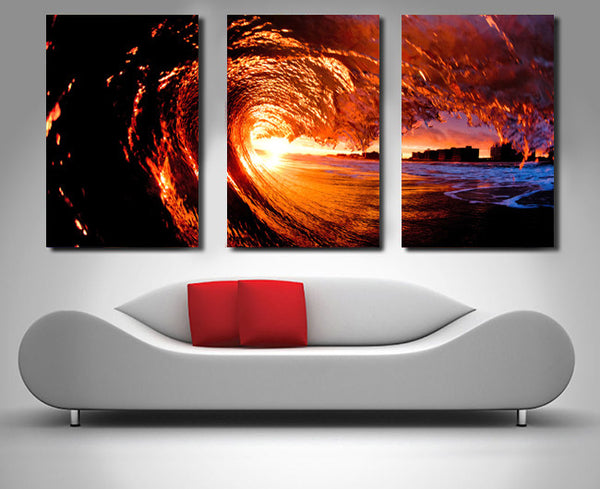 Sunset Surf Triptych 3 Piece Wall Art 3 Piece Wall Art Dunn Furniture - Online Office Furniture for Brisbane Sydney Melbourne Canberra Adelaide