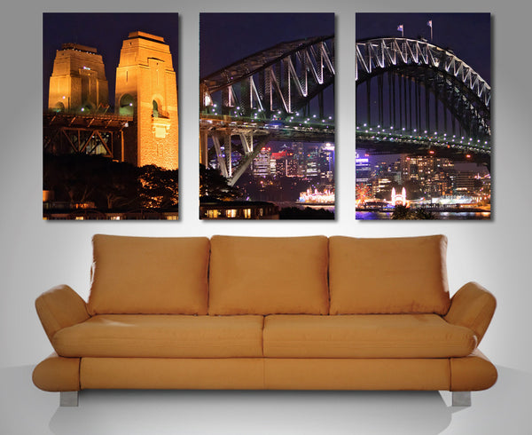 Sydney Harbour Triptych 3 Piece Wall Art 3 Piece Wall Art Dunn Furniture - Online Office Furniture for Brisbane Sydney Melbourne Canberra Adelaide
