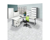 Rapidline Rapid Span Corner Workstation White with Silver Frame Computer Desks Dunn Furniture - Online Office Furniture for Brisbane Sydney Melbourne Canberra Adelaide